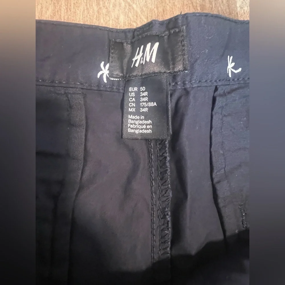 Men's H&M Black Shorts With Palm Trees